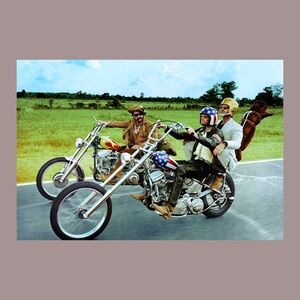 EASY RIDER FONDA HOPPER NICHOLSON ON HARLEY MOTORCYCLE POSTER PRINT COLOR 13x19